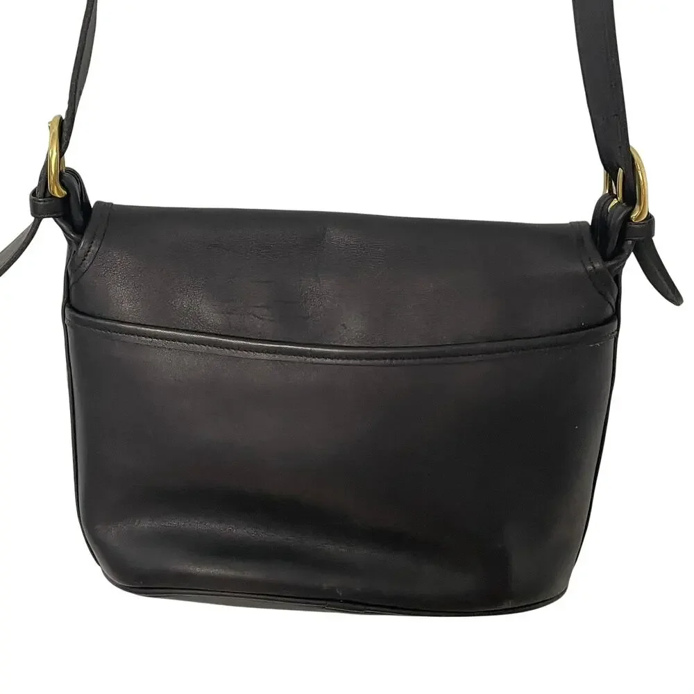 Vintage Coach Fletcher Messenger Bag Black Leather 4150 - Picture 5 of 13